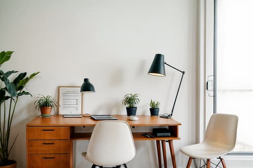 photo from pinterest of airbnb-style interior designed (home office interior) with office chair and plant and computer desk and cabinets and desk lamp and office chair. . with simple color palette and neutral walls and textures and open and natural lighting and scandinavian style and natural materials and elements and practicality and functionality and simple, clean lines and simplistic furniture and simple color palette. . cinematic photo, highly detailed, cinematic lighting, ultra-detailed, ultrarealistic, photorealism, 8k. trending on pinterest. airbnb interior design style. masterpiece, cinematic light, ultrarealistic+, photorealistic+, 8k, raw photo, realistic, sharp focus on eyes, (symmetrical eyes), (intact eyes), hyperrealistic, highest quality, best quality, , highly detailed, masterpiece, best quality, extremely detailed 8k wallpaper, masterpiece, best quality, ultra-detailed, best shadow, detailed background, detailed face, detailed eyes, high contrast, best illumination, detailed face, dulux, caustic, dynamic angle, detailed glow. dramatic lighting. highly detailed, insanely detailed hair, symmetrical, intricate details, professionally retouched, 8k high definition. strong bokeh. award winning photo.