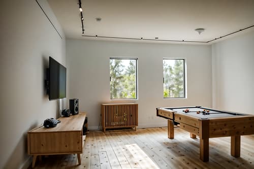 photo from pinterest of airbnb-style interior designed (gaming room interior) . with open and natural lighting and practicality and functionality and natural materials and elements and simple color palette and simple, clean lines and simplistic furniture and neutral walls and textures and scandinavian style and open and natural lighting. . cinematic photo, highly detailed, cinematic lighting, ultra-detailed, ultrarealistic, photorealism, 8k. trending on pinterest. airbnb interior design style. masterpiece, cinematic light, ultrarealistic+, photorealistic+, 8k, raw photo, realistic, sharp focus on eyes, (symmetrical eyes), (intact eyes), hyperrealistic, highest quality, best quality, , highly detailed, masterpiece, best quality, extremely detailed 8k wallpaper, masterpiece, best quality, ultra-detailed, best shadow, detailed background, detailed face, detailed eyes, high contrast, best illumination, detailed face, dulux, caustic, dynamic angle, detailed glow. dramatic lighting. highly detailed, insanely detailed hair, symmetrical, intricate details, professionally retouched, 8k high definition. strong bokeh. award winning photo.