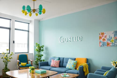 photo from pinterest of easter-style interior designed (coworking space interior) with office chairs and office desks and seating area with sofa and lounge chairs and office chairs. . with flowers on table and light blue colors and easter decorations and colorful easter eggs and spring decorations and flowers on table. . cinematic photo, highly detailed, cinematic lighting, ultra-detailed, ultrarealistic, photorealism, 8k. trending on pinterest. easter interior design style. masterpiece, cinematic light, ultrarealistic+, photorealistic+, 8k, raw photo, realistic, sharp focus on eyes, (symmetrical eyes), (intact eyes), hyperrealistic, highest quality, best quality, , highly detailed, masterpiece, best quality, extremely detailed 8k wallpaper, masterpiece, best quality, ultra-detailed, best shadow, detailed background, detailed face, detailed eyes, high contrast, best illumination, detailed face, dulux, caustic, dynamic angle, detailed glow. dramatic lighting. highly detailed, insanely detailed hair, symmetrical, intricate details, professionally retouched, 8k high definition. strong bokeh. award winning photo.