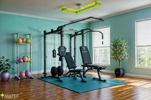 photo from pinterest of easter-style interior designed (fitness gym interior) with dumbbell stand and bench press and crosstrainer and exercise bicycle and squat rack and dumbbell stand. . with flowers on table and spring decorations and colorful easter eggs and easter decorations and light blue colors and flowers on table. . cinematic photo, highly detailed, cinematic lighting, ultra-detailed, ultrarealistic, photorealism, 8k. trending on pinterest. easter interior design style. masterpiece, cinematic light, ultrarealistic+, photorealistic+, 8k, raw photo, realistic, sharp focus on eyes, (symmetrical eyes), (intact eyes), hyperrealistic, highest quality, best quality, , highly detailed, masterpiece, best quality, extremely detailed 8k wallpaper, masterpiece, best quality, ultra-detailed, best shadow, detailed background, detailed face, detailed eyes, high contrast, best illumination, detailed face, dulux, caustic, dynamic angle, detailed glow. dramatic lighting. highly detailed, insanely detailed hair, symmetrical, intricate details, professionally retouched, 8k high definition. strong bokeh. award winning photo.