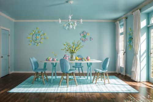 photo from pinterest of easter-style interior designed (gaming room interior) . with light blue colors and colorful easter eggs and flowers on table and easter decorations and spring decorations and light blue colors. . cinematic photo, highly detailed, cinematic lighting, ultra-detailed, ultrarealistic, photorealism, 8k. trending on pinterest. easter interior design style. masterpiece, cinematic light, ultrarealistic+, photorealistic+, 8k, raw photo, realistic, sharp focus on eyes, (symmetrical eyes), (intact eyes), hyperrealistic, highest quality, best quality, , highly detailed, masterpiece, best quality, extremely detailed 8k wallpaper, masterpiece, best quality, ultra-detailed, best shadow, detailed background, detailed face, detailed eyes, high contrast, best illumination, detailed face, dulux, caustic, dynamic angle, detailed glow. dramatic lighting. highly detailed, insanely detailed hair, symmetrical, intricate details, professionally retouched, 8k high definition. strong bokeh. award winning photo.