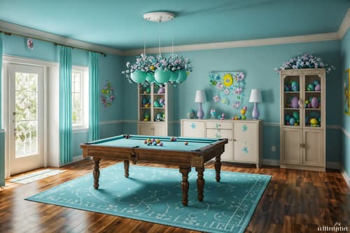 photo from pinterest of easter-style interior designed (gaming room interior) . with light blue colors and colorful easter eggs and flowers on table and easter decorations and spring decorations and light blue colors. . cinematic photo, highly detailed, cinematic lighting, ultra-detailed, ultrarealistic, photorealism, 8k. trending on pinterest. easter interior design style. masterpiece, cinematic light, ultrarealistic+, photorealistic+, 8k, raw photo, realistic, sharp focus on eyes, (symmetrical eyes), (intact eyes), hyperrealistic, highest quality, best quality, , highly detailed, masterpiece, best quality, extremely detailed 8k wallpaper, masterpiece, best quality, ultra-detailed, best shadow, detailed background, detailed face, detailed eyes, high contrast, best illumination, detailed face, dulux, caustic, dynamic angle, detailed glow. dramatic lighting. highly detailed, insanely detailed hair, symmetrical, intricate details, professionally retouched, 8k high definition. strong bokeh. award winning photo.
