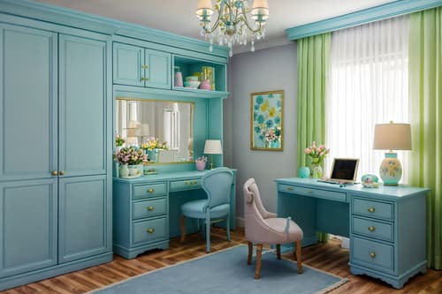 photo from pinterest of easter-style interior designed (hotel room interior) with dresser closet and bed and accent chair and working desk with desk chair and storage bench or ottoman and bedside table or night stand and mirror and hotel bathroom. . with light blue colors and flowers on table and colorful easter eggs and spring decorations and easter decorations and light blue colors. . cinematic photo, highly detailed, cinematic lighting, ultra-detailed, ultrarealistic, photorealism, 8k. trending on pinterest. easter interior design style. masterpiece, cinematic light, ultrarealistic+, photorealistic+, 8k, raw photo, realistic, sharp focus on eyes, (symmetrical eyes), (intact eyes), hyperrealistic, highest quality, best quality, , highly detailed, masterpiece, best quality, extremely detailed 8k wallpaper, masterpiece, best quality, ultra-detailed, best shadow, detailed background, detailed face, detailed eyes, high contrast, best illumination, detailed face, dulux, caustic, dynamic angle, detailed glow. dramatic lighting. highly detailed, insanely detailed hair, symmetrical, intricate details, professionally retouched, 8k high definition. strong bokeh. award winning photo.