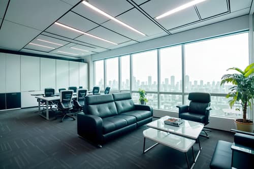 photo from pinterest of futuristic-style interior designed (office interior) with plants and computer desks and office chairs and cabinets and seating area with sofa and desk lamps and lounge chairs and windows. . with light colors and circular shapes and minimalist clean lines and glass panes and monochromatic palette and smooth polished marble and strong geometric walls and spaceship interior. . cinematic photo, highly detailed, cinematic lighting, ultra-detailed, ultrarealistic, photorealism, 8k. trending on pinterest. futuristic interior design style. masterpiece, cinematic light, ultrarealistic+, photorealistic+, 8k, raw photo, realistic, sharp focus on eyes, (symmetrical eyes), (intact eyes), hyperrealistic, highest quality, best quality, , highly detailed, masterpiece, best quality, extremely detailed 8k wallpaper, masterpiece, best quality, ultra-detailed, best shadow, detailed background, detailed face, detailed eyes, high contrast, best illumination, detailed face, dulux, caustic, dynamic angle, detailed glow. dramatic lighting. highly detailed, insanely detailed hair, symmetrical, intricate details, professionally retouched, 8k high definition. strong bokeh. award winning photo.