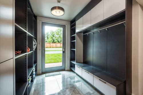 photo from pinterest of futuristic-style interior designed (mudroom interior) with wall hooks for coats and high up storage and a bench and shelves for shoes and storage baskets and storage drawers and cubbies and cabinets. . with spaceship interior and steel finishing and glass panes and futurism and futurism minimalist interior and floating surfaces and circular shapes and smooth marble. . cinematic photo, highly detailed, cinematic lighting, ultra-detailed, ultrarealistic, photorealism, 8k. trending on pinterest. futuristic interior design style. masterpiece, cinematic light, ultrarealistic+, photorealistic+, 8k, raw photo, realistic, sharp focus on eyes, (symmetrical eyes), (intact eyes), hyperrealistic, highest quality, best quality, , highly detailed, masterpiece, best quality, extremely detailed 8k wallpaper, masterpiece, best quality, ultra-detailed, best shadow, detailed background, detailed face, detailed eyes, high contrast, best illumination, detailed face, dulux, caustic, dynamic angle, detailed glow. dramatic lighting. highly detailed, insanely detailed hair, symmetrical, intricate details, professionally retouched, 8k high definition. strong bokeh. award winning photo.