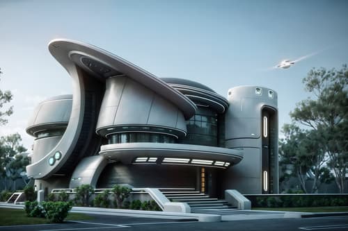 photo from pinterest of futuristic-style exterior designed (house exterior exterior) . with futurism minimalist exterior and circular shapes and futurism and futuristic exterior and floating surfaces and neutral background and bright accents and light colors and monochromatic palette. . cinematic photo, highly detailed, cinematic lighting, ultra-detailed, ultrarealistic, photorealism, 8k. trending on pinterest. futuristic exterior design style. masterpiece, cinematic light, ultrarealistic+, photorealistic+, 8k, raw photo, realistic, sharp focus on eyes, (symmetrical eyes), (intact eyes), hyperrealistic, highest quality, best quality, , highly detailed, masterpiece, best quality, extremely detailed 8k wallpaper, masterpiece, best quality, ultra-detailed, best shadow, detailed background, detailed face, detailed eyes, high contrast, best illumination, detailed face, dulux, caustic, dynamic angle, detailed glow. dramatic lighting. highly detailed, insanely detailed hair, symmetrical, intricate details, professionally retouched, 8k high definition. strong bokeh. award winning photo.