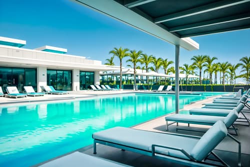 photo from pinterest of futuristic-style designed (outdoor pool area ) with pool lounge chairs and pool and pool lights and pool lounge chairs. . with neutral background and bright accents and steel finishing and floating surfaces and futurism minimalist and minimalist clean lines and light colors and futurism and futuristic . . cinematic photo, highly detailed, cinematic lighting, ultra-detailed, ultrarealistic, photorealism, 8k. trending on pinterest. futuristic design style. masterpiece, cinematic light, ultrarealistic+, photorealistic+, 8k, raw photo, realistic, sharp focus on eyes, (symmetrical eyes), (intact eyes), hyperrealistic, highest quality, best quality, , highly detailed, masterpiece, best quality, extremely detailed 8k wallpaper, masterpiece, best quality, ultra-detailed, best shadow, detailed background, detailed face, detailed eyes, high contrast, best illumination, detailed face, dulux, caustic, dynamic angle, detailed glow. dramatic lighting. highly detailed, insanely detailed hair, symmetrical, intricate details, professionally retouched, 8k high definition. strong bokeh. award winning photo.
