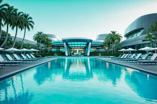 photo from pinterest of futuristic-style designed (outdoor pool area ) with pool lounge chairs and pool and pool lights and pool lounge chairs. . with neutral background and bright accents and steel finishing and floating surfaces and futurism minimalist and minimalist clean lines and light colors and futurism and futuristic . . cinematic photo, highly detailed, cinematic lighting, ultra-detailed, ultrarealistic, photorealism, 8k. trending on pinterest. futuristic design style. masterpiece, cinematic light, ultrarealistic+, photorealistic+, 8k, raw photo, realistic, sharp focus on eyes, (symmetrical eyes), (intact eyes), hyperrealistic, highest quality, best quality, , highly detailed, masterpiece, best quality, extremely detailed 8k wallpaper, masterpiece, best quality, ultra-detailed, best shadow, detailed background, detailed face, detailed eyes, high contrast, best illumination, detailed face, dulux, caustic, dynamic angle, detailed glow. dramatic lighting. highly detailed, insanely detailed hair, symmetrical, intricate details, professionally retouched, 8k high definition. strong bokeh. award winning photo.