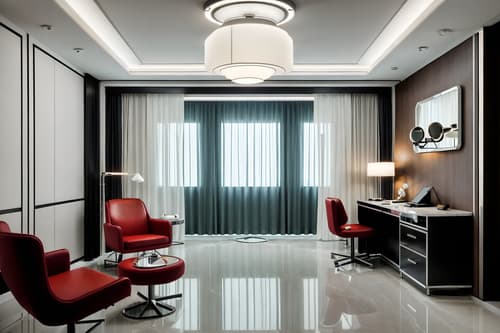 photo from pinterest of retro futuristic-style interior designed (hotel room interior) with bed and working desk with desk chair and hotel bathroom and plant and dresser closet and storage bench or ottoman and night light and mirror. . with futuristic interior and smooth polished marble and minimalist clean lines and strong geometric walls and floating surfaces and circular shapes and monochromatic palette and steel finishing. . cinematic photo, highly detailed, cinematic lighting, ultra-detailed, ultrarealistic, photorealism, 8k. trending on pinterest. retro futuristic interior design style. masterpiece, cinematic light, ultrarealistic+, photorealistic+, 8k, raw photo, realistic, sharp focus on eyes, (symmetrical eyes), (intact eyes), hyperrealistic, highest quality, best quality, , highly detailed, masterpiece, best quality, extremely detailed 8k wallpaper, masterpiece, best quality, ultra-detailed, best shadow, detailed background, detailed face, detailed eyes, high contrast, best illumination, detailed face, dulux, caustic, dynamic angle, detailed glow. dramatic lighting. highly detailed, insanely detailed hair, symmetrical, intricate details, professionally retouched, 8k high definition. strong bokeh. award winning photo.