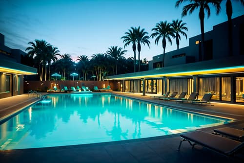 photo from pinterest of retro futuristic-style designed (outdoor pool area ) with pool lights and pool and pool lounge chairs and pool lights. . with vintage futurism and steel finishing and smooth marble and floating surfaces and glass panes and strong geometric walls and futuristic and smooth polished marble. . cinematic photo, highly detailed, cinematic lighting, ultra-detailed, ultrarealistic, photorealism, 8k. trending on pinterest. retro futuristic design style. masterpiece, cinematic light, ultrarealistic+, photorealistic+, 8k, raw photo, realistic, sharp focus on eyes, (symmetrical eyes), (intact eyes), hyperrealistic, highest quality, best quality, , highly detailed, masterpiece, best quality, extremely detailed 8k wallpaper, masterpiece, best quality, ultra-detailed, best shadow, detailed background, detailed face, detailed eyes, high contrast, best illumination, detailed face, dulux, caustic, dynamic angle, detailed glow. dramatic lighting. highly detailed, insanely detailed hair, symmetrical, intricate details, professionally retouched, 8k high definition. strong bokeh. award winning photo.