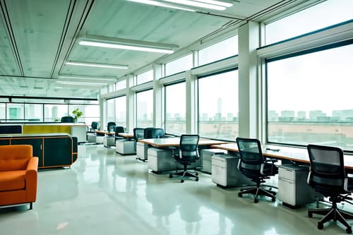 photo from pinterest of retro futuristic-style interior designed (office interior) with cabinets and windows and computer desks and lounge chairs and seating area with sofa and office chairs and office desks and plants. . with minimalist clean lines and smooth polished marble and vintage futurism and light colors and glass panes and futurism minimalist interior and steel finishing and futuristic interior. . cinematic photo, highly detailed, cinematic lighting, ultra-detailed, ultrarealistic, photorealism, 8k. trending on pinterest. retro futuristic interior design style. masterpiece, cinematic light, ultrarealistic+, photorealistic+, 8k, raw photo, realistic, sharp focus on eyes, (symmetrical eyes), (intact eyes), hyperrealistic, highest quality, best quality, , highly detailed, masterpiece, best quality, extremely detailed 8k wallpaper, masterpiece, best quality, ultra-detailed, best shadow, detailed background, detailed face, detailed eyes, high contrast, best illumination, detailed face, dulux, caustic, dynamic angle, detailed glow. dramatic lighting. highly detailed, insanely detailed hair, symmetrical, intricate details, professionally retouched, 8k high definition. strong bokeh. award winning photo.