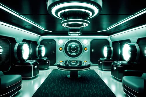 photo from pinterest of retro futuristic-style interior designed (exhibition space interior) . with circular shapes and neutral background and bright accents and light colors and futuristic interior and steel finishing and floating surfaces and monochromatic palette and vintage futurism. . cinematic photo, highly detailed, cinematic lighting, ultra-detailed, ultrarealistic, photorealism, 8k. trending on pinterest. retro futuristic interior design style. masterpiece, cinematic light, ultrarealistic+, photorealistic+, 8k, raw photo, realistic, sharp focus on eyes, (symmetrical eyes), (intact eyes), hyperrealistic, highest quality, best quality, , highly detailed, masterpiece, best quality, extremely detailed 8k wallpaper, masterpiece, best quality, ultra-detailed, best shadow, detailed background, detailed face, detailed eyes, high contrast, best illumination, detailed face, dulux, caustic, dynamic angle, detailed glow. dramatic lighting. highly detailed, insanely detailed hair, symmetrical, intricate details, professionally retouched, 8k high definition. strong bokeh. award winning photo.