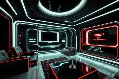 photo from pinterest of retro futuristic-style interior designed (gaming room interior) . with smooth marble and floating surfaces and strong geometric walls and vintage futurism and glass panes and smooth polished marble and minimalist clean lines and steel finishing. . cinematic photo, highly detailed, cinematic lighting, ultra-detailed, ultrarealistic, photorealism, 8k. trending on pinterest. retro futuristic interior design style. masterpiece, cinematic light, ultrarealistic+, photorealistic+, 8k, raw photo, realistic, sharp focus on eyes, (symmetrical eyes), (intact eyes), hyperrealistic, highest quality, best quality, , highly detailed, masterpiece, best quality, extremely detailed 8k wallpaper, masterpiece, best quality, ultra-detailed, best shadow, detailed background, detailed face, detailed eyes, high contrast, best illumination, detailed face, dulux, caustic, dynamic angle, detailed glow. dramatic lighting. highly detailed, insanely detailed hair, symmetrical, intricate details, professionally retouched, 8k high definition. strong bokeh. award winning photo.