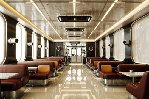 photo from pinterest of retro futuristic-style interior designed (coffee shop interior) . with light colors and neutral background and bright accents and smooth polished marble and smooth marble and vintage futurism and futurism minimalist interior and glass panes and floating surfaces. . cinematic photo, highly detailed, cinematic lighting, ultra-detailed, ultrarealistic, photorealism, 8k. trending on pinterest. retro futuristic interior design style. masterpiece, cinematic light, ultrarealistic+, photorealistic+, 8k, raw photo, realistic, sharp focus on eyes, (symmetrical eyes), (intact eyes), hyperrealistic, highest quality, best quality, , highly detailed, masterpiece, best quality, extremely detailed 8k wallpaper, masterpiece, best quality, ultra-detailed, best shadow, detailed background, detailed face, detailed eyes, high contrast, best illumination, detailed face, dulux, caustic, dynamic angle, detailed glow. dramatic lighting. highly detailed, insanely detailed hair, symmetrical, intricate details, professionally retouched, 8k high definition. strong bokeh. award winning photo.