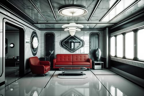 photo from pinterest of retro futuristic-style interior designed (attic interior) . with strong geometric walls and smooth polished marble and smooth marble and futuristic interior and light colors and glass panes and circular shapes and vintage futurism. . cinematic photo, highly detailed, cinematic lighting, ultra-detailed, ultrarealistic, photorealism, 8k. trending on pinterest. retro futuristic interior design style. masterpiece, cinematic light, ultrarealistic+, photorealistic+, 8k, raw photo, realistic, sharp focus on eyes, (symmetrical eyes), (intact eyes), hyperrealistic, highest quality, best quality, , highly detailed, masterpiece, best quality, extremely detailed 8k wallpaper, masterpiece, best quality, ultra-detailed, best shadow, detailed background, detailed face, detailed eyes, high contrast, best illumination, detailed face, dulux, caustic, dynamic angle, detailed glow. dramatic lighting. highly detailed, insanely detailed hair, symmetrical, intricate details, professionally retouched, 8k high definition. strong bokeh. award winning photo.