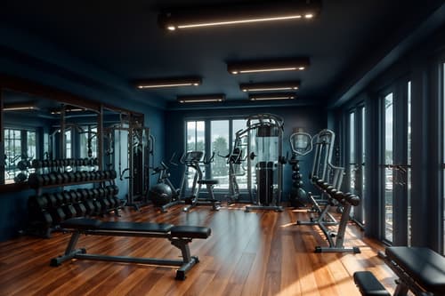 photo from pinterest of nautical-style interior designed (fitness gym interior) with dumbbell stand and exercise bicycle and crosstrainer and squat rack and bench press and dumbbell stand. . . cinematic photo, highly detailed, cinematic lighting, ultra-detailed, ultrarealistic, photorealism, 8k. trending on pinterest. nautical interior design style. masterpiece, cinematic light, ultrarealistic+, photorealistic+, 8k, raw photo, realistic, sharp focus on eyes, (symmetrical eyes), (intact eyes), hyperrealistic, highest quality, best quality, , highly detailed, masterpiece, best quality, extremely detailed 8k wallpaper, masterpiece, best quality, ultra-detailed, best shadow, detailed background, detailed face, detailed eyes, high contrast, best illumination, detailed face, dulux, caustic, dynamic angle, detailed glow. dramatic lighting. highly detailed, insanely detailed hair, symmetrical, intricate details, professionally retouched, 8k high definition. strong bokeh. award winning photo.