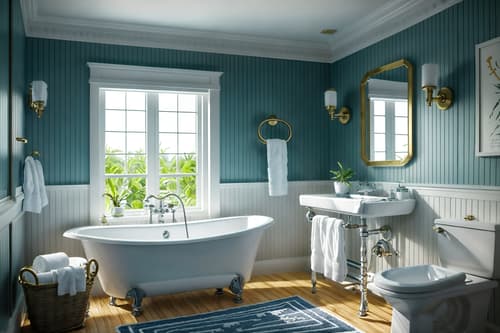 photo from pinterest of nautical-style interior designed (bathroom interior) with toilet seat and bath rail and bathtub and plant and shower and bath towel and waste basket and bathroom sink with faucet. . . cinematic photo, highly detailed, cinematic lighting, ultra-detailed, ultrarealistic, photorealism, 8k. trending on pinterest. nautical interior design style. masterpiece, cinematic light, ultrarealistic+, photorealistic+, 8k, raw photo, realistic, sharp focus on eyes, (symmetrical eyes), (intact eyes), hyperrealistic, highest quality, best quality, , highly detailed, masterpiece, best quality, extremely detailed 8k wallpaper, masterpiece, best quality, ultra-detailed, best shadow, detailed background, detailed face, detailed eyes, high contrast, best illumination, detailed face, dulux, caustic, dynamic angle, detailed glow. dramatic lighting. highly detailed, insanely detailed hair, symmetrical, intricate details, professionally retouched, 8k high definition. strong bokeh. award winning photo.