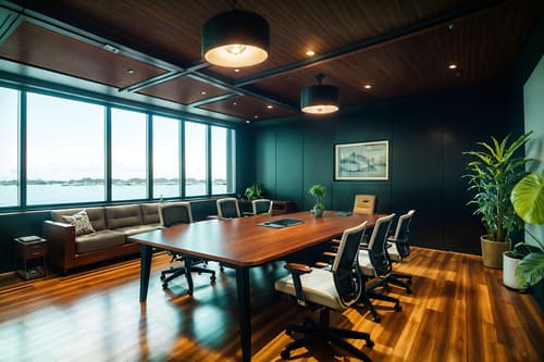 photo from pinterest of nautical-style interior designed (office interior) with desk lamps and plants and cabinets and seating area with sofa and office desks and computer desks and office chairs and windows. . . cinematic photo, highly detailed, cinematic lighting, ultra-detailed, ultrarealistic, photorealism, 8k. trending on pinterest. nautical interior design style. masterpiece, cinematic light, ultrarealistic+, photorealistic+, 8k, raw photo, realistic, sharp focus on eyes, (symmetrical eyes), (intact eyes), hyperrealistic, highest quality, best quality, , highly detailed, masterpiece, best quality, extremely detailed 8k wallpaper, masterpiece, best quality, ultra-detailed, best shadow, detailed background, detailed face, detailed eyes, high contrast, best illumination, detailed face, dulux, caustic, dynamic angle, detailed glow. dramatic lighting. highly detailed, insanely detailed hair, symmetrical, intricate details, professionally retouched, 8k high definition. strong bokeh. award winning photo.
