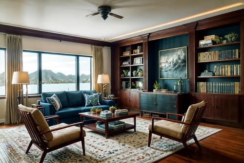 photo from pinterest of nautical-style interior designed (living room interior) with plant and chairs and sofa and coffee tables and rug and occasional tables and furniture and bookshelves. . . cinematic photo, highly detailed, cinematic lighting, ultra-detailed, ultrarealistic, photorealism, 8k. trending on pinterest. nautical interior design style. masterpiece, cinematic light, ultrarealistic+, photorealistic+, 8k, raw photo, realistic, sharp focus on eyes, (symmetrical eyes), (intact eyes), hyperrealistic, highest quality, best quality, , highly detailed, masterpiece, best quality, extremely detailed 8k wallpaper, masterpiece, best quality, ultra-detailed, best shadow, detailed background, detailed face, detailed eyes, high contrast, best illumination, detailed face, dulux, caustic, dynamic angle, detailed glow. dramatic lighting. highly detailed, insanely detailed hair, symmetrical, intricate details, professionally retouched, 8k high definition. strong bokeh. award winning photo.