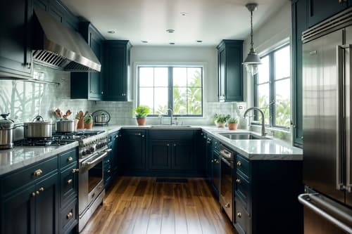photo from pinterest of nautical-style interior designed (kitchen interior) with plant and worktops and stove and sink and kitchen cabinets and refrigerator and plant. . . cinematic photo, highly detailed, cinematic lighting, ultra-detailed, ultrarealistic, photorealism, 8k. trending on pinterest. nautical interior design style. masterpiece, cinematic light, ultrarealistic+, photorealistic+, 8k, raw photo, realistic, sharp focus on eyes, (symmetrical eyes), (intact eyes), hyperrealistic, highest quality, best quality, , highly detailed, masterpiece, best quality, extremely detailed 8k wallpaper, masterpiece, best quality, ultra-detailed, best shadow, detailed background, detailed face, detailed eyes, high contrast, best illumination, detailed face, dulux, caustic, dynamic angle, detailed glow. dramatic lighting. highly detailed, insanely detailed hair, symmetrical, intricate details, professionally retouched, 8k high definition. strong bokeh. award winning photo.