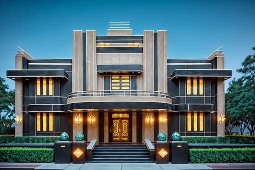 photo from pinterest of art deco-style exterior designed (house exterior exterior) . with bold geometry and rich colors and glamour and exuberant shapes and luxury and abstract patterns and symmetrical designs and geometric shapes. . cinematic photo, highly detailed, cinematic lighting, ultra-detailed, ultrarealistic, photorealism, 8k. trending on pinterest. art deco exterior design style. masterpiece, cinematic light, ultrarealistic+, photorealistic+, 8k, raw photo, realistic, sharp focus on eyes, (symmetrical eyes), (intact eyes), hyperrealistic, highest quality, best quality, , highly detailed, masterpiece, best quality, extremely detailed 8k wallpaper, masterpiece, best quality, ultra-detailed, best shadow, detailed background, detailed face, detailed eyes, high contrast, best illumination, detailed face, dulux, caustic, dynamic angle, detailed glow. dramatic lighting. highly detailed, insanely detailed hair, symmetrical, intricate details, professionally retouched, 8k high definition. strong bokeh. award winning photo.