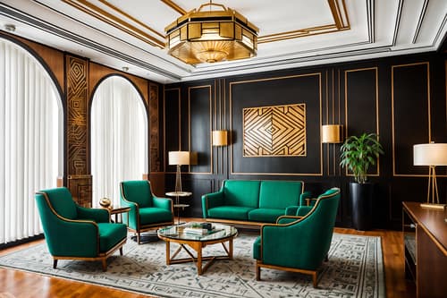 photo from pinterest of art deco-style interior designed (coworking space interior) with lounge chairs and seating area with sofa and office desks and office chairs and lounge chairs. . with luxury and geometric lines and glamour and smooth lines and exuberant shapes and stream-lined forms and abstract patterns and symmetrical designs. . cinematic photo, highly detailed, cinematic lighting, ultra-detailed, ultrarealistic, photorealism, 8k. trending on pinterest. art deco interior design style. masterpiece, cinematic light, ultrarealistic+, photorealistic+, 8k, raw photo, realistic, sharp focus on eyes, (symmetrical eyes), (intact eyes), hyperrealistic, highest quality, best quality, , highly detailed, masterpiece, best quality, extremely detailed 8k wallpaper, masterpiece, best quality, ultra-detailed, best shadow, detailed background, detailed face, detailed eyes, high contrast, best illumination, detailed face, dulux, caustic, dynamic angle, detailed glow. dramatic lighting. highly detailed, insanely detailed hair, symmetrical, intricate details, professionally retouched, 8k high definition. strong bokeh. award winning photo.