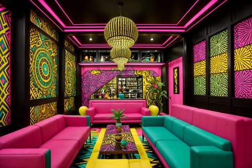 photo from pinterest of maximalist-style interior designed (coffee shop interior) . with playful and more is more philosophy and eye-catching and bold colors and bold patterns and bold design and vibrant and over-the-top aesthetic. . cinematic photo, highly detailed, cinematic lighting, ultra-detailed, ultrarealistic, photorealism, 8k. trending on pinterest. maximalist interior design style. masterpiece, cinematic light, ultrarealistic+, photorealistic+, 8k, raw photo, realistic, sharp focus on eyes, (symmetrical eyes), (intact eyes), hyperrealistic, highest quality, best quality, , highly detailed, masterpiece, best quality, extremely detailed 8k wallpaper, masterpiece, best quality, ultra-detailed, best shadow, detailed background, detailed face, detailed eyes, high contrast, best illumination, detailed face, dulux, caustic, dynamic angle, detailed glow. dramatic lighting. highly detailed, insanely detailed hair, symmetrical, intricate details, professionally retouched, 8k high definition. strong bokeh. award winning photo.