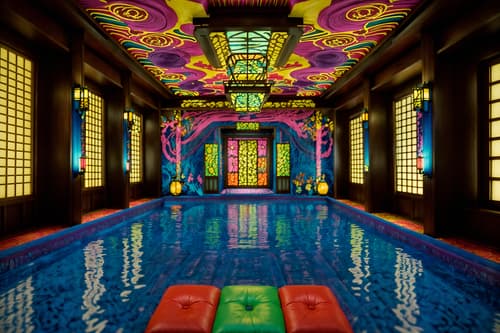 photo from pinterest of maximalist-style interior designed (onsen interior) . with vibrant and playful and more is more philosophy and bold creativity and bold colors and bold design and over-the-top aesthetic and eye-catching. . cinematic photo, highly detailed, cinematic lighting, ultra-detailed, ultrarealistic, photorealism, 8k. trending on pinterest. maximalist interior design style. masterpiece, cinematic light, ultrarealistic+, photorealistic+, 8k, raw photo, realistic, sharp focus on eyes, (symmetrical eyes), (intact eyes), hyperrealistic, highest quality, best quality, , highly detailed, masterpiece, best quality, extremely detailed 8k wallpaper, masterpiece, best quality, ultra-detailed, best shadow, detailed background, detailed face, detailed eyes, high contrast, best illumination, detailed face, dulux, caustic, dynamic angle, detailed glow. dramatic lighting. highly detailed, insanely detailed hair, symmetrical, intricate details, professionally retouched, 8k high definition. strong bokeh. award winning photo.