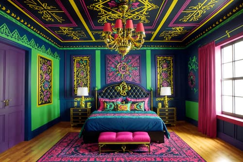 photo from pinterest of maximalist-style interior designed (attic interior) . with vibrant and eye-catching and over-the-top aesthetic and bold design and more is more philosophy and bold colors and bold creativity and bold patterns. . cinematic photo, highly detailed, cinematic lighting, ultra-detailed, ultrarealistic, photorealism, 8k. trending on pinterest. maximalist interior design style. masterpiece, cinematic light, ultrarealistic+, photorealistic+, 8k, raw photo, realistic, sharp focus on eyes, (symmetrical eyes), (intact eyes), hyperrealistic, highest quality, best quality, , highly detailed, masterpiece, best quality, extremely detailed 8k wallpaper, masterpiece, best quality, ultra-detailed, best shadow, detailed background, detailed face, detailed eyes, high contrast, best illumination, detailed face, dulux, caustic, dynamic angle, detailed glow. dramatic lighting. highly detailed, insanely detailed hair, symmetrical, intricate details, professionally retouched, 8k high definition. strong bokeh. award winning photo.
