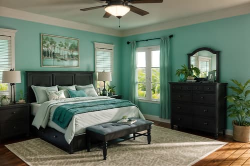 photo from pinterest of coastal-style interior designed (bedroom interior) with night light and dresser closet and storage bench or ottoman and bedside table or night stand and accent chair and bed and plant and headboard. . with . . cinematic photo, highly detailed, cinematic lighting, ultra-detailed, ultrarealistic, photorealism, 8k. trending on pinterest. coastal interior design style. masterpiece, cinematic light, ultrarealistic+, photorealistic+, 8k, raw photo, realistic, sharp focus on eyes, (symmetrical eyes), (intact eyes), hyperrealistic, highest quality, best quality, , highly detailed, masterpiece, best quality, extremely detailed 8k wallpaper, masterpiece, best quality, ultra-detailed, best shadow, detailed background, detailed face, detailed eyes, high contrast, best illumination, detailed face, dulux, caustic, dynamic angle, detailed glow. dramatic lighting. highly detailed, insanely detailed hair, symmetrical, intricate details, professionally retouched, 8k high definition. strong bokeh. award winning photo.