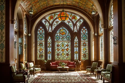 photo from pinterest of art nouveau-style interior designed (hotel lobby interior) with check in desk and rug and coffee tables and plant and hanging lamps and lounge chairs and sofas and furniture. . with stained glass and wallpaper pattners of spider webs and arches and curved forms and natural materials and wallpaper patterns of feathers and wallpaper patterns of stylized flowers and stained glass and curving, plant-like embellishments. . cinematic photo, highly detailed, cinematic lighting, ultra-detailed, ultrarealistic, photorealism, 8k. trending on pinterest. art nouveau interior design style. masterpiece, cinematic light, ultrarealistic+, photorealistic+, 8k, raw photo, realistic, sharp focus on eyes, (symmetrical eyes), (intact eyes), hyperrealistic, highest quality, best quality, , highly detailed, masterpiece, best quality, extremely detailed 8k wallpaper, masterpiece, best quality, ultra-detailed, best shadow, detailed background, detailed face, detailed eyes, high contrast, best illumination, detailed face, dulux, caustic, dynamic angle, detailed glow. dramatic lighting. highly detailed, insanely detailed hair, symmetrical, intricate details, professionally retouched, 8k high definition. strong bokeh. award winning photo.