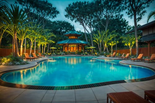 photo from pinterest of art nouveau-style designed (outdoor pool area ) with pool lounge chairs and pool lights and pool and pool lounge chairs. . with curved glass and mosaics and ashy colors and asymmetrical shapes and stained glass and japanese motifs and stained glass and curving, plant-like embellishments. . cinematic photo, highly detailed, cinematic lighting, ultra-detailed, ultrarealistic, photorealism, 8k. trending on pinterest. art nouveau design style. masterpiece, cinematic light, ultrarealistic+, photorealistic+, 8k, raw photo, realistic, sharp focus on eyes, (symmetrical eyes), (intact eyes), hyperrealistic, highest quality, best quality, , highly detailed, masterpiece, best quality, extremely detailed 8k wallpaper, masterpiece, best quality, ultra-detailed, best shadow, detailed background, detailed face, detailed eyes, high contrast, best illumination, detailed face, dulux, caustic, dynamic angle, detailed glow. dramatic lighting. highly detailed, insanely detailed hair, symmetrical, intricate details, professionally retouched, 8k high definition. strong bokeh. award winning photo.