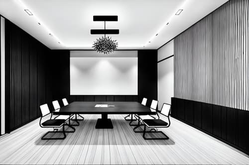 (hand-drawn monochrome black and white sketch line drawing)++ of sketch-style interior designed (meeting room) apartment interior. a sketch of interior. with . . a sketch of interior. with plant and boardroom table and painting or photo on wall. trending on artstation. black and white line drawing sketch without colors. masterpiece, cinematic light, ultrarealistic+, photorealistic+, 8k, raw photo, realistic, sharp focus on eyes, (symmetrical eyes), (intact eyes), hyperrealistic, highest quality, best quality, , highly detailed, masterpiece, best quality, extremely detailed 8k wallpaper, masterpiece, best quality, ultra-detailed, best shadow, detailed background, detailed face, detailed eyes, high contrast, best illumination, detailed face, dulux, caustic, dynamic angle, detailed glow. dramatic lighting. highly detailed, insanely detailed hair, symmetrical, intricate details, professionally retouched, 8k high definition. strong bokeh. award winning photo.