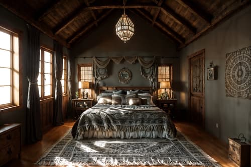 photo from pinterest of boho-chic-style interior designed (attic interior) . . cinematic photo, highly detailed, cinematic lighting, ultra-detailed, ultrarealistic, photorealism, 8k. trending on pinterest. boho-chic interior design style. masterpiece, cinematic light, ultrarealistic+, photorealistic+, 8k, raw photo, realistic, sharp focus on eyes, (symmetrical eyes), (intact eyes), hyperrealistic, highest quality, best quality, , highly detailed, masterpiece, best quality, extremely detailed 8k wallpaper, masterpiece, best quality, ultra-detailed, best shadow, detailed background, detailed face, detailed eyes, high contrast, best illumination, detailed face, dulux, caustic, dynamic angle, detailed glow. dramatic lighting. highly detailed, insanely detailed hair, symmetrical, intricate details, professionally retouched, 8k high definition. strong bokeh. award winning photo.