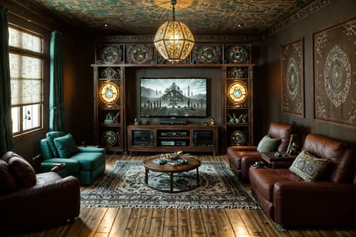 photo from pinterest of boho-chic-style interior designed (gaming room interior) . . cinematic photo, highly detailed, cinematic lighting, ultra-detailed, ultrarealistic, photorealism, 8k. trending on pinterest. boho-chic interior design style. masterpiece, cinematic light, ultrarealistic+, photorealistic+, 8k, raw photo, realistic, sharp focus on eyes, (symmetrical eyes), (intact eyes), hyperrealistic, highest quality, best quality, , highly detailed, masterpiece, best quality, extremely detailed 8k wallpaper, masterpiece, best quality, ultra-detailed, best shadow, detailed background, detailed face, detailed eyes, high contrast, best illumination, detailed face, dulux, caustic, dynamic angle, detailed glow. dramatic lighting. highly detailed, insanely detailed hair, symmetrical, intricate details, professionally retouched, 8k high definition. strong bokeh. award winning photo.