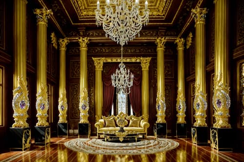 photo from pinterest of baroque-style interior designed (exhibition space interior) . with crystal and glass accents and pedestal feet and intricate carvings and ornaments and emotional exuberance and twisted columns and grandeur and heavy moldings and opulent and colossal furniture. . cinematic photo, highly detailed, cinematic lighting, ultra-detailed, ultrarealistic, photorealism, 8k. trending on pinterest. baroque interior design style. masterpiece, cinematic light, ultrarealistic+, photorealistic+, 8k, raw photo, realistic, sharp focus on eyes, (symmetrical eyes), (intact eyes), hyperrealistic, highest quality, best quality, , highly detailed, masterpiece, best quality, extremely detailed 8k wallpaper, masterpiece, best quality, ultra-detailed, best shadow, detailed background, detailed face, detailed eyes, high contrast, best illumination, detailed face, dulux, caustic, dynamic angle, detailed glow. dramatic lighting. highly detailed, insanely detailed hair, symmetrical, intricate details, professionally retouched, 8k high definition. strong bokeh. award winning photo.