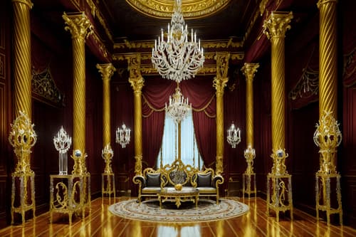 photo from pinterest of baroque-style interior designed (exhibition space interior) . with crystal and glass accents and pedestal feet and intricate carvings and ornaments and emotional exuberance and twisted columns and grandeur and heavy moldings and opulent and colossal furniture. . cinematic photo, highly detailed, cinematic lighting, ultra-detailed, ultrarealistic, photorealism, 8k. trending on pinterest. baroque interior design style. masterpiece, cinematic light, ultrarealistic+, photorealistic+, 8k, raw photo, realistic, sharp focus on eyes, (symmetrical eyes), (intact eyes), hyperrealistic, highest quality, best quality, , highly detailed, masterpiece, best quality, extremely detailed 8k wallpaper, masterpiece, best quality, ultra-detailed, best shadow, detailed background, detailed face, detailed eyes, high contrast, best illumination, detailed face, dulux, caustic, dynamic angle, detailed glow. dramatic lighting. highly detailed, insanely detailed hair, symmetrical, intricate details, professionally retouched, 8k high definition. strong bokeh. award winning photo.