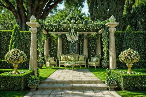 photo from pinterest of baroque-style designed (outdoor garden ) with garden plants and grass and garden tree and garden plants. . with sensuous richness and tension and drama and heavy moldings and opulent and colossal furniture and crystal and glass accents and pedestal feet and luxurious floral and damask fabrics. . cinematic photo, highly detailed, cinematic lighting, ultra-detailed, ultrarealistic, photorealism, 8k. trending on pinterest. baroque design style. masterpiece, cinematic light, ultrarealistic+, photorealistic+, 8k, raw photo, realistic, sharp focus on eyes, (symmetrical eyes), (intact eyes), hyperrealistic, highest quality, best quality, , highly detailed, masterpiece, best quality, extremely detailed 8k wallpaper, masterpiece, best quality, ultra-detailed, best shadow, detailed background, detailed face, detailed eyes, high contrast, best illumination, detailed face, dulux, caustic, dynamic angle, detailed glow. dramatic lighting. highly detailed, insanely detailed hair, symmetrical, intricate details, professionally retouched, 8k high definition. strong bokeh. award winning photo.