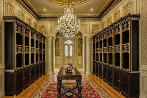 photo from pinterest of baroque-style interior designed (drop zone interior) with wall hooks for coats and storage baskets and a bench and high up storage and shelves for shoes and cabinets and lockers and storage drawers. . with twisted columns and pedestal feet and drama and heavy moldings and crystal and glass accents and dynamism and luxurious floral and damask fabrics and intricate carvings and ornaments. . cinematic photo, highly detailed, cinematic lighting, ultra-detailed, ultrarealistic, photorealism, 8k. trending on pinterest. baroque interior design style. masterpiece, cinematic light, ultrarealistic+, photorealistic+, 8k, raw photo, realistic, sharp focus on eyes, (symmetrical eyes), (intact eyes), hyperrealistic, highest quality, best quality, , highly detailed, masterpiece, best quality, extremely detailed 8k wallpaper, masterpiece, best quality, ultra-detailed, best shadow, detailed background, detailed face, detailed eyes, high contrast, best illumination, detailed face, dulux, caustic, dynamic angle, detailed glow. dramatic lighting. highly detailed, insanely detailed hair, symmetrical, intricate details, professionally retouched, 8k high definition. strong bokeh. award winning photo.