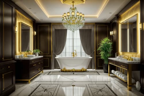 photo from pinterest of luxury-style interior designed (hotel bathroom interior) with plant and toilet seat and shower and bathroom sink with faucet and bathtub and waste basket and bathroom cabinet and mirror. . . cinematic photo, highly detailed, cinematic lighting, ultra-detailed, ultrarealistic, photorealism, 8k. trending on pinterest. luxury interior design style. masterpiece, cinematic light, ultrarealistic+, photorealistic+, 8k, raw photo, realistic, sharp focus on eyes, (symmetrical eyes), (intact eyes), hyperrealistic, highest quality, best quality, , highly detailed, masterpiece, best quality, extremely detailed 8k wallpaper, masterpiece, best quality, ultra-detailed, best shadow, detailed background, detailed face, detailed eyes, high contrast, best illumination, detailed face, dulux, caustic, dynamic angle, detailed glow. dramatic lighting. highly detailed, insanely detailed hair, symmetrical, intricate details, professionally retouched, 8k high definition. strong bokeh. award winning photo.