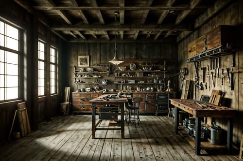 photo from pinterest of luxury-style interior designed (workshop interior) with tool wall and messy and wooden workbench and tool wall. . . cinematic photo, highly detailed, cinematic lighting, ultra-detailed, ultrarealistic, photorealism, 8k. trending on pinterest. luxury interior design style. masterpiece, cinematic light, ultrarealistic+, photorealistic+, 8k, raw photo, realistic, sharp focus on eyes, (symmetrical eyes), (intact eyes), hyperrealistic, highest quality, best quality, , highly detailed, masterpiece, best quality, extremely detailed 8k wallpaper, masterpiece, best quality, ultra-detailed, best shadow, detailed background, detailed face, detailed eyes, high contrast, best illumination, detailed face, dulux, caustic, dynamic angle, detailed glow. dramatic lighting. highly detailed, insanely detailed hair, symmetrical, intricate details, professionally retouched, 8k high definition. strong bokeh. award winning photo.