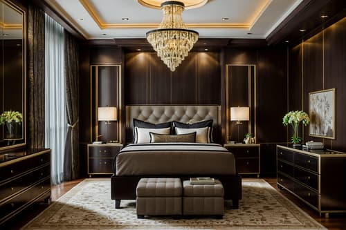 photo from pinterest of luxury-style interior designed (hotel room interior) with working desk with desk chair and dresser closet and storage bench or ottoman and bedside table or night stand and accent chair and night light and plant and bed. . . cinematic photo, highly detailed, cinematic lighting, ultra-detailed, ultrarealistic, photorealism, 8k. trending on pinterest. luxury interior design style. masterpiece, cinematic light, ultrarealistic+, photorealistic+, 8k, raw photo, realistic, sharp focus on eyes, (symmetrical eyes), (intact eyes), hyperrealistic, highest quality, best quality, , highly detailed, masterpiece, best quality, extremely detailed 8k wallpaper, masterpiece, best quality, ultra-detailed, best shadow, detailed background, detailed face, detailed eyes, high contrast, best illumination, detailed face, dulux, caustic, dynamic angle, detailed glow. dramatic lighting. highly detailed, insanely detailed hair, symmetrical, intricate details, professionally retouched, 8k high definition. strong bokeh. award winning photo.