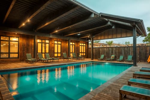 photo from pinterest of industrial-style designed (outdoor pool area ) with pool lounge chairs and pool lights and pool and pool lounge chairs. . with utilitarian objects and exposed brick and exposed rafters and open floorplan and neutral tones and reclaimed wood and exposed concrete and raw aesthetic. . cinematic photo, highly detailed, cinematic lighting, ultra-detailed, ultrarealistic, photorealism, 8k. trending on pinterest. industrial design style. masterpiece, cinematic light, ultrarealistic+, photorealistic+, 8k, raw photo, realistic, sharp focus on eyes, (symmetrical eyes), (intact eyes), hyperrealistic, highest quality, best quality, , highly detailed, masterpiece, best quality, extremely detailed 8k wallpaper, masterpiece, best quality, ultra-detailed, best shadow, detailed background, detailed face, detailed eyes, high contrast, best illumination, detailed face, dulux, caustic, dynamic angle, detailed glow. dramatic lighting. highly detailed, insanely detailed hair, symmetrical, intricate details, professionally retouched, 8k high definition. strong bokeh. award winning photo.