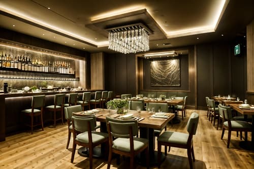 photo from pinterest of eco-friendly-style interior designed (restaurant interior) with restaurant decor and restaurant dining tables and restaurant bar and restaurant chairs and restaurant decor. . . cinematic photo, highly detailed, cinematic lighting, ultra-detailed, ultrarealistic, photorealism, 8k. trending on pinterest. eco-friendly interior design style. masterpiece, cinematic light, ultrarealistic+, photorealistic+, 8k, raw photo, realistic, sharp focus on eyes, (symmetrical eyes), (intact eyes), hyperrealistic, highest quality, best quality, , highly detailed, masterpiece, best quality, extremely detailed 8k wallpaper, masterpiece, best quality, ultra-detailed, best shadow, detailed background, detailed face, detailed eyes, high contrast, best illumination, detailed face, dulux, caustic, dynamic angle, detailed glow. dramatic lighting. highly detailed, insanely detailed hair, symmetrical, intricate details, professionally retouched, 8k high definition. strong bokeh. award winning photo.