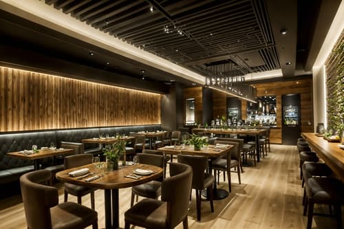 photo from pinterest of eco-friendly-style interior designed (restaurant interior) with restaurant decor and restaurant dining tables and restaurant bar and restaurant chairs and restaurant decor. . . cinematic photo, highly detailed, cinematic lighting, ultra-detailed, ultrarealistic, photorealism, 8k. trending on pinterest. eco-friendly interior design style. masterpiece, cinematic light, ultrarealistic+, photorealistic+, 8k, raw photo, realistic, sharp focus on eyes, (symmetrical eyes), (intact eyes), hyperrealistic, highest quality, best quality, , highly detailed, masterpiece, best quality, extremely detailed 8k wallpaper, masterpiece, best quality, ultra-detailed, best shadow, detailed background, detailed face, detailed eyes, high contrast, best illumination, detailed face, dulux, caustic, dynamic angle, detailed glow. dramatic lighting. highly detailed, insanely detailed hair, symmetrical, intricate details, professionally retouched, 8k high definition. strong bokeh. award winning photo.