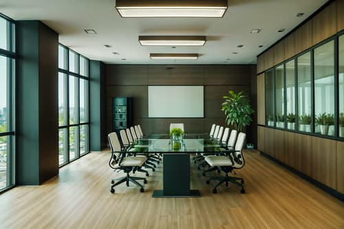 photo from pinterest of eco-friendly-style interior designed (meeting room interior) with plant and office chairs and painting or photo on wall and glass walls and glass doors and cabinets and boardroom table and vase. . . cinematic photo, highly detailed, cinematic lighting, ultra-detailed, ultrarealistic, photorealism, 8k. trending on pinterest. eco-friendly interior design style. masterpiece, cinematic light, ultrarealistic+, photorealistic+, 8k, raw photo, realistic, sharp focus on eyes, (symmetrical eyes), (intact eyes), hyperrealistic, highest quality, best quality, , highly detailed, masterpiece, best quality, extremely detailed 8k wallpaper, masterpiece, best quality, ultra-detailed, best shadow, detailed background, detailed face, detailed eyes, high contrast, best illumination, detailed face, dulux, caustic, dynamic angle, detailed glow. dramatic lighting. highly detailed, insanely detailed hair, symmetrical, intricate details, professionally retouched, 8k high definition. strong bokeh. award winning photo.