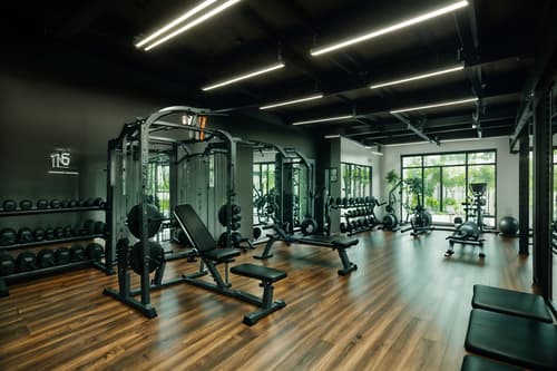 photo from pinterest of eco-friendly-style interior designed (fitness gym interior) with bench press and exercise bicycle and crosstrainer and dumbbell stand and squat rack and bench press. . . cinematic photo, highly detailed, cinematic lighting, ultra-detailed, ultrarealistic, photorealism, 8k. trending on pinterest. eco-friendly interior design style. masterpiece, cinematic light, ultrarealistic+, photorealistic+, 8k, raw photo, realistic, sharp focus on eyes, (symmetrical eyes), (intact eyes), hyperrealistic, highest quality, best quality, , highly detailed, masterpiece, best quality, extremely detailed 8k wallpaper, masterpiece, best quality, ultra-detailed, best shadow, detailed background, detailed face, detailed eyes, high contrast, best illumination, detailed face, dulux, caustic, dynamic angle, detailed glow. dramatic lighting. highly detailed, insanely detailed hair, symmetrical, intricate details, professionally retouched, 8k high definition. strong bokeh. award winning photo.