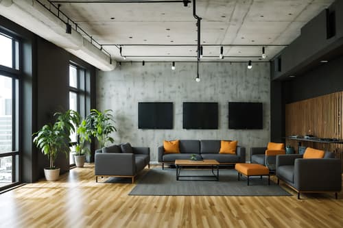 photo from pinterest of eco-friendly-style interior designed (coworking space interior) with office desks and seating area with sofa and lounge chairs and office chairs and office desks. . . cinematic photo, highly detailed, cinematic lighting, ultra-detailed, ultrarealistic, photorealism, 8k. trending on pinterest. eco-friendly interior design style. masterpiece, cinematic light, ultrarealistic+, photorealistic+, 8k, raw photo, realistic, sharp focus on eyes, (symmetrical eyes), (intact eyes), hyperrealistic, highest quality, best quality, , highly detailed, masterpiece, best quality, extremely detailed 8k wallpaper, masterpiece, best quality, ultra-detailed, best shadow, detailed background, detailed face, detailed eyes, high contrast, best illumination, detailed face, dulux, caustic, dynamic angle, detailed glow. dramatic lighting. highly detailed, insanely detailed hair, symmetrical, intricate details, professionally retouched, 8k high definition. strong bokeh. award winning photo.