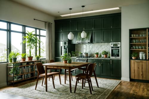 photo from pinterest of eco-friendly-style interior designed (kitchen living combo interior) with chairs and worktops and rug and bookshelves and occasional tables and plant and refrigerator and plant. . . cinematic photo, highly detailed, cinematic lighting, ultra-detailed, ultrarealistic, photorealism, 8k. trending on pinterest. eco-friendly interior design style. masterpiece, cinematic light, ultrarealistic+, photorealistic+, 8k, raw photo, realistic, sharp focus on eyes, (symmetrical eyes), (intact eyes), hyperrealistic, highest quality, best quality, , highly detailed, masterpiece, best quality, extremely detailed 8k wallpaper, masterpiece, best quality, ultra-detailed, best shadow, detailed background, detailed face, detailed eyes, high contrast, best illumination, detailed face, dulux, caustic, dynamic angle, detailed glow. dramatic lighting. highly detailed, insanely detailed hair, symmetrical, intricate details, professionally retouched, 8k high definition. strong bokeh. award winning photo.