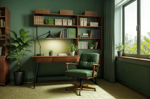 photo from pinterest of eco-friendly-style interior designed (study room interior) with plant and lounge chair and writing desk and desk lamp and bookshelves and cabinets and office chair and plant. . . cinematic photo, highly detailed, cinematic lighting, ultra-detailed, ultrarealistic, photorealism, 8k. trending on pinterest. eco-friendly interior design style. masterpiece, cinematic light, ultrarealistic+, photorealistic+, 8k, raw photo, realistic, sharp focus on eyes, (symmetrical eyes), (intact eyes), hyperrealistic, highest quality, best quality, , highly detailed, masterpiece, best quality, extremely detailed 8k wallpaper, masterpiece, best quality, ultra-detailed, best shadow, detailed background, detailed face, detailed eyes, high contrast, best illumination, detailed face, dulux, caustic, dynamic angle, detailed glow. dramatic lighting. highly detailed, insanely detailed hair, symmetrical, intricate details, professionally retouched, 8k high definition. strong bokeh. award winning photo.